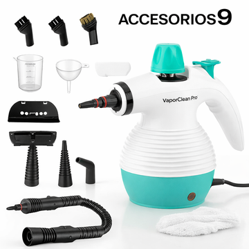 VaporClean Pro -  Vaporeta de Mano Multiusos con Accesorios 9 en 1