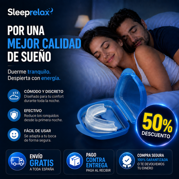SLEERELAX  Protector Bucal Anti Ronquidos - Duermes  mejor desde la primeira noche!