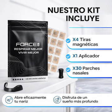 Kit de Tiras Nasales Magnéticas | +80 % de Respiración Mejorada, Menos Ronquidos, Más Energía.